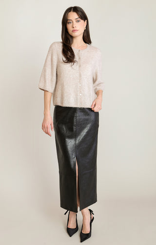 Light Dusty Pink Short Sleeve Cardigan