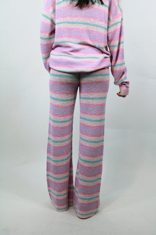 Feel Good Pants - Cotton Candy Stripe Knit