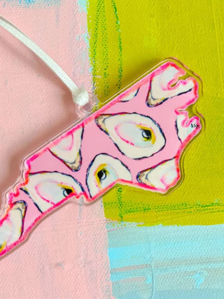 Pink Oyster NC Acrylic Ornament