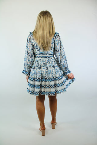 Lotte Mini Dress | Vintage Blue