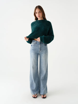 Far Out High Rise Wide Leg in Stardust
