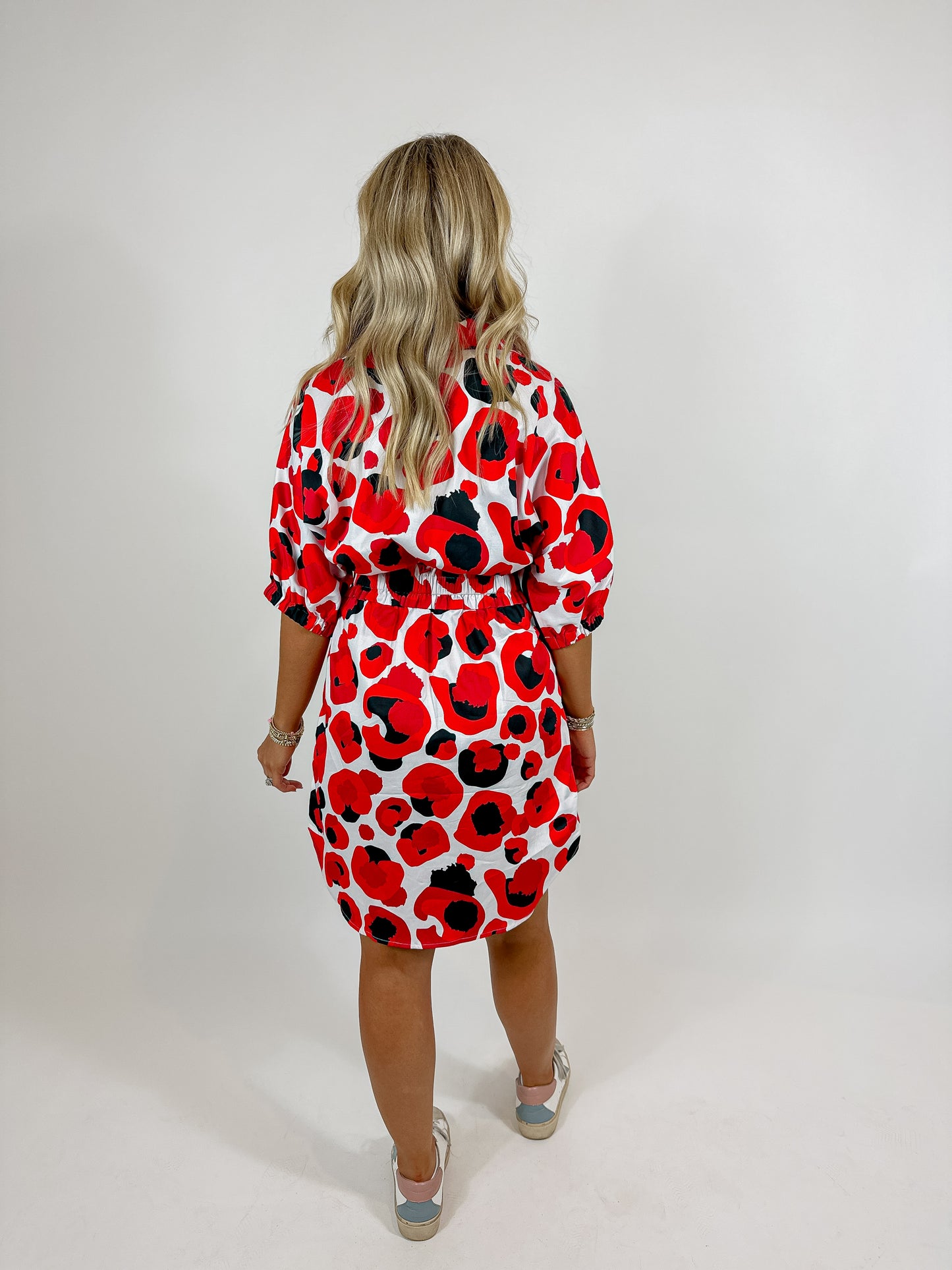 Palmer Dress - Red Collegiate Cheetah