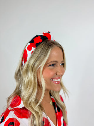 Headband - Red Collegiate Cheetah