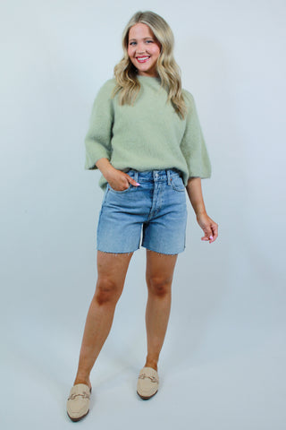 Micah Sweater Tee - Pistachio