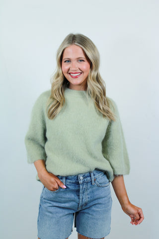 Micah Sweater Tee - Pistachio