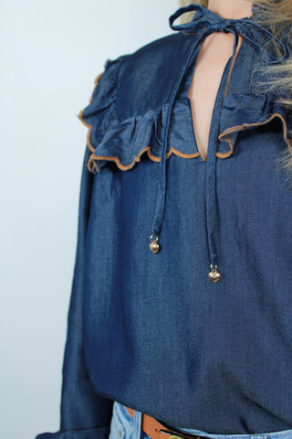 Daisy Blouse - Blue Chambray