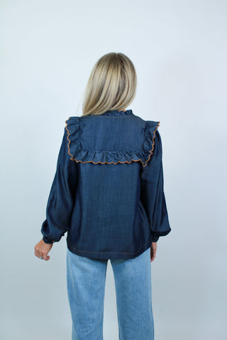 Daisy Blouse - Blue Chambray