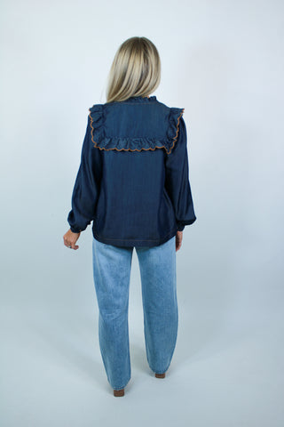 Daisy Blouse - Blue Chambray