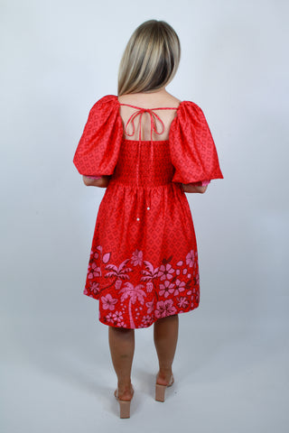 Dina Dress - Flame Scarlet