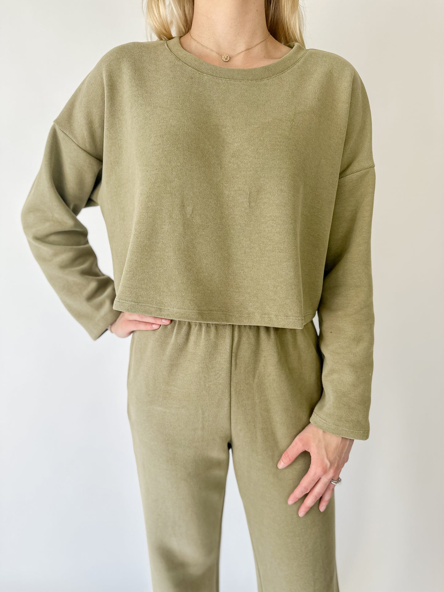 Sage Crewneck Knit Top