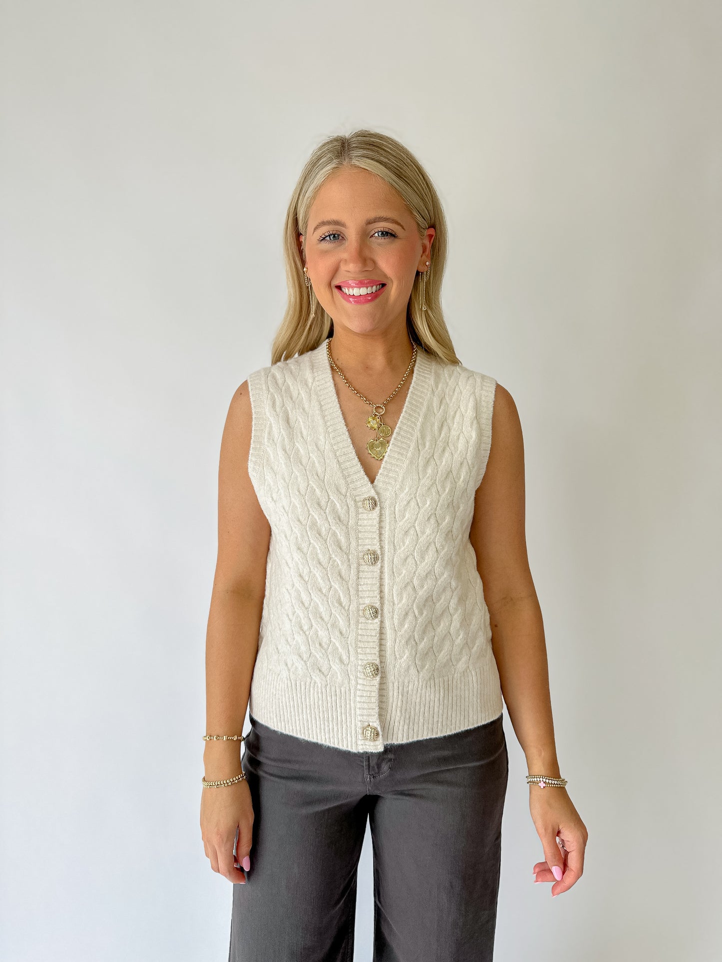 Estella Cable Knit Vest