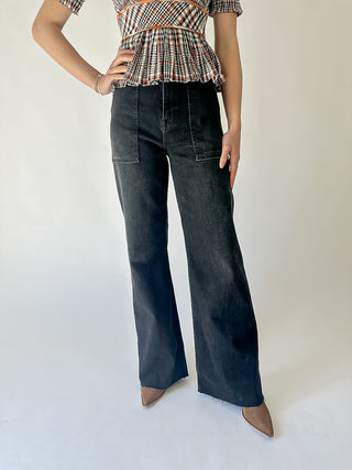 Penny Utility High Rise Wide Leg Denim - Collins