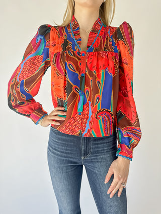 Oliver Blouse - Floral Cascade