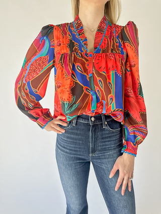 Oliver Blouse - Floral Cascade