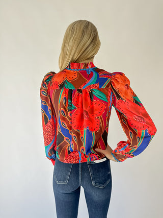 Oliver Blouse - Floral Cascade