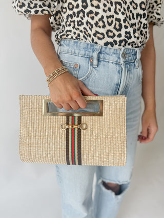 Chloe Straw Clutch Bag