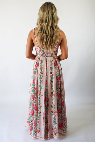 Delicate Forest Pink Maxi Dress