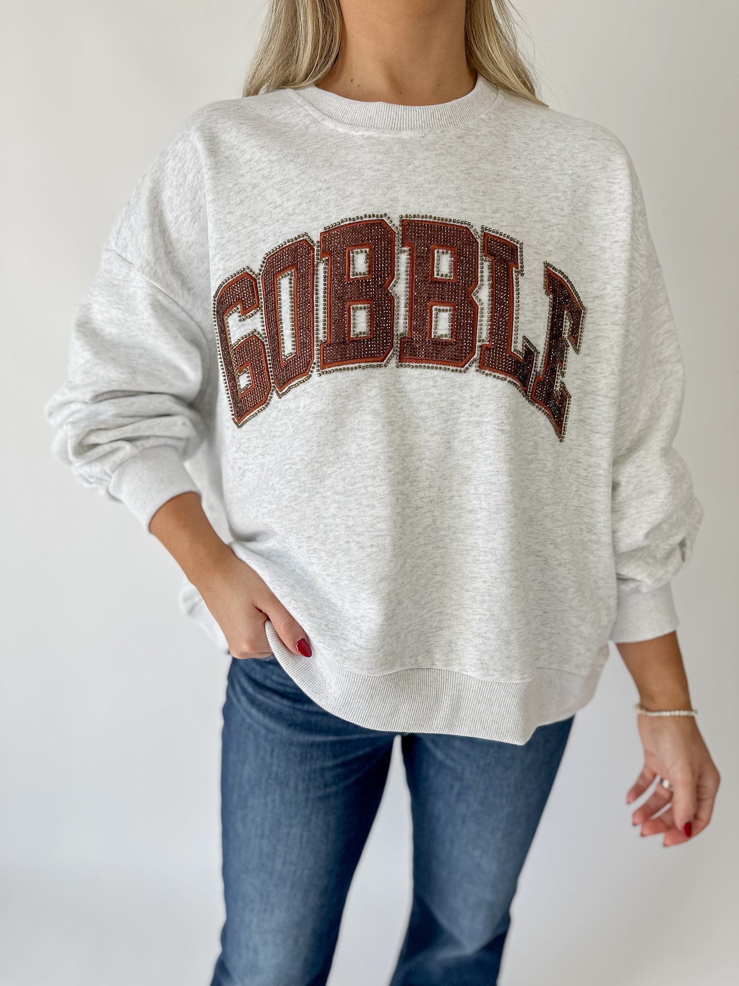 Queen of Sparkles Grey Gobble Sweatshirt