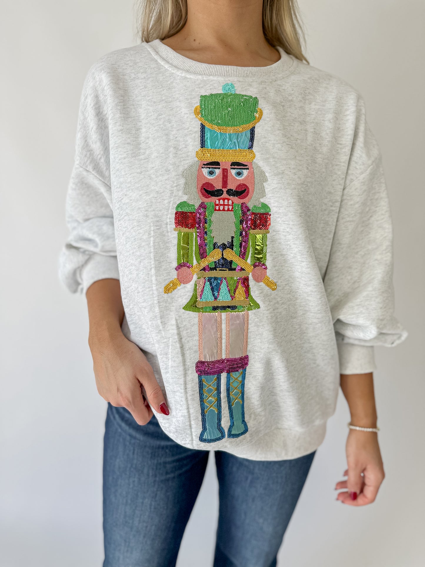 Queen of Sparkles Grey Nutcracker Sweatshirt