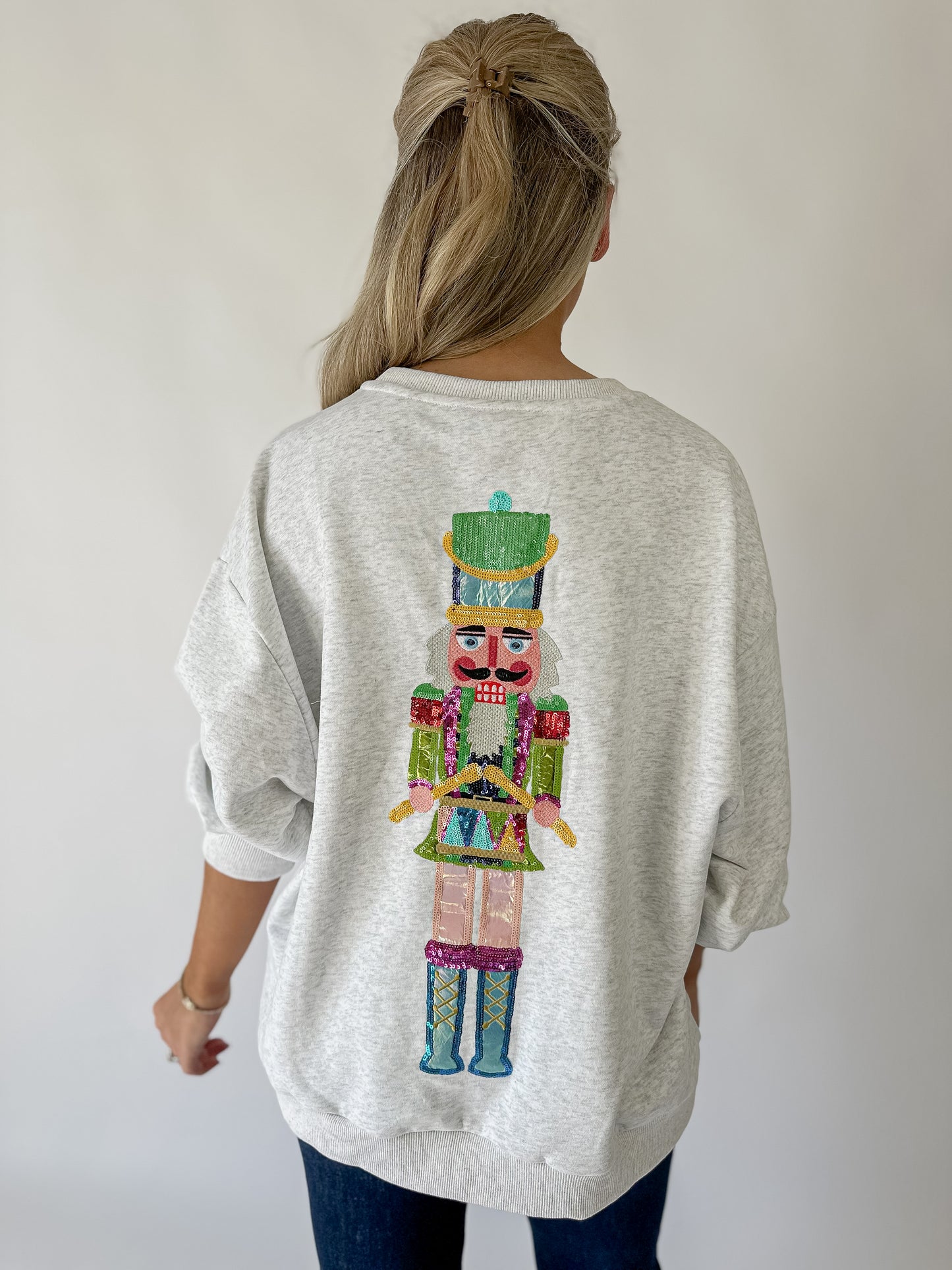 Queen of Sparkles Grey Nutcracker Sweatshirt