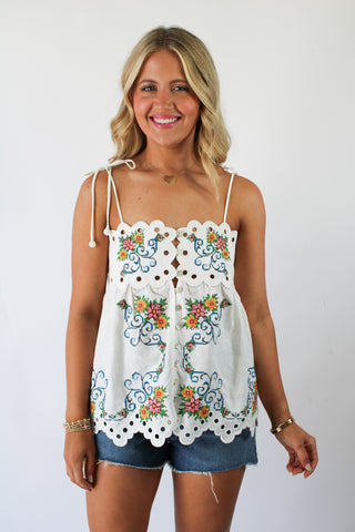 Grandma's Treasure Off-White Lacy Blouse
