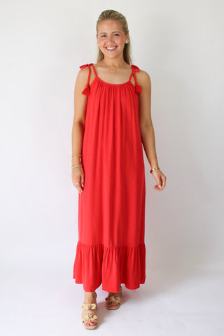 Ruby Tassel Maxi Dress
