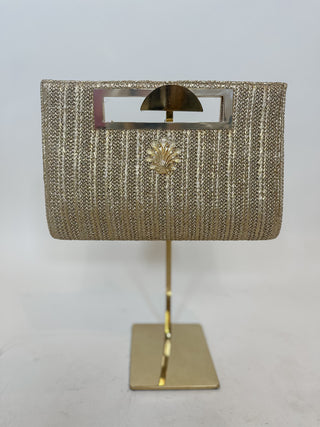 Chloe Clutch - Gold Straw