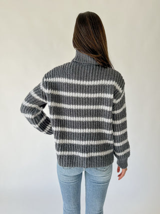 Aki Turtleneck Striped Sweater