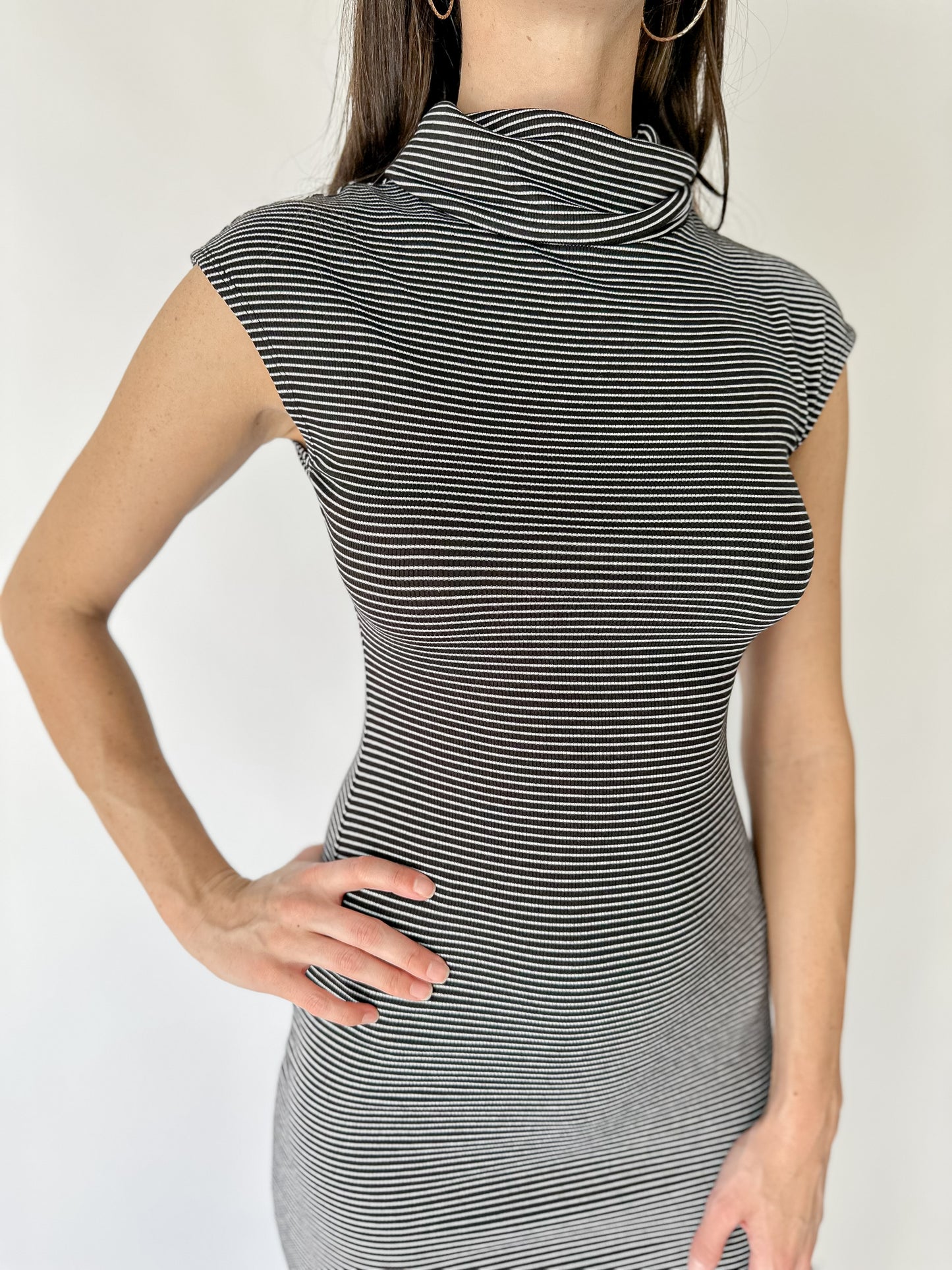 Ashley Turtleneck Knit Midi Dress