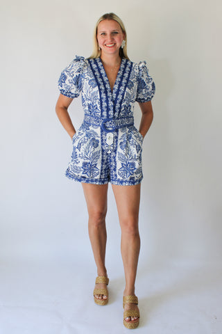 Shell Garden Off-White Romper