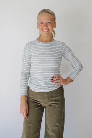 Over and Out Striped Crewneck Top