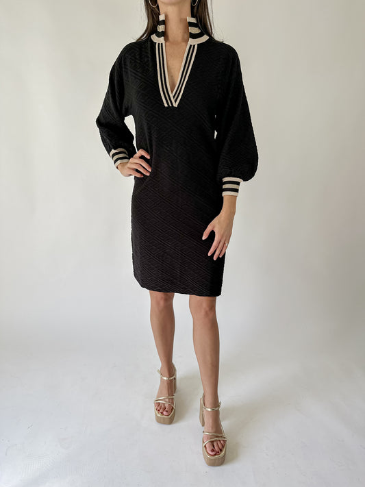 Lolli Sweater Dress - Black Monogram