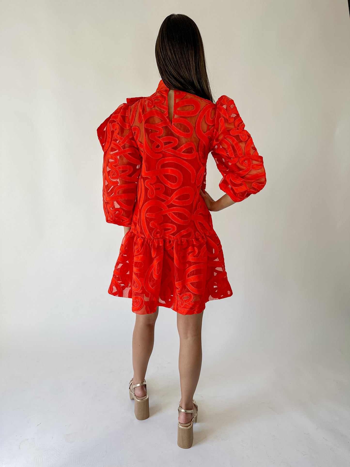 Bella Dress - Joy/Holly Red