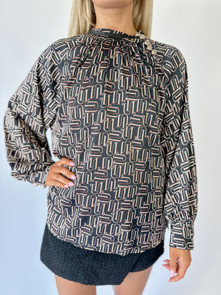 Austin Button Detail Blouse