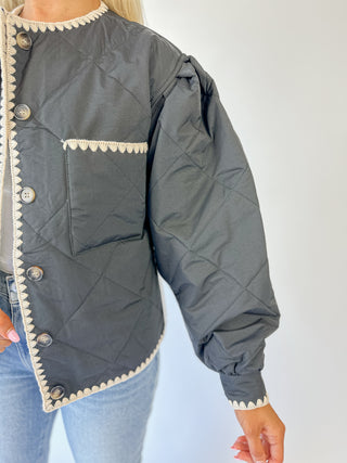 Brooklyn Whipstitch Quilted Jacket