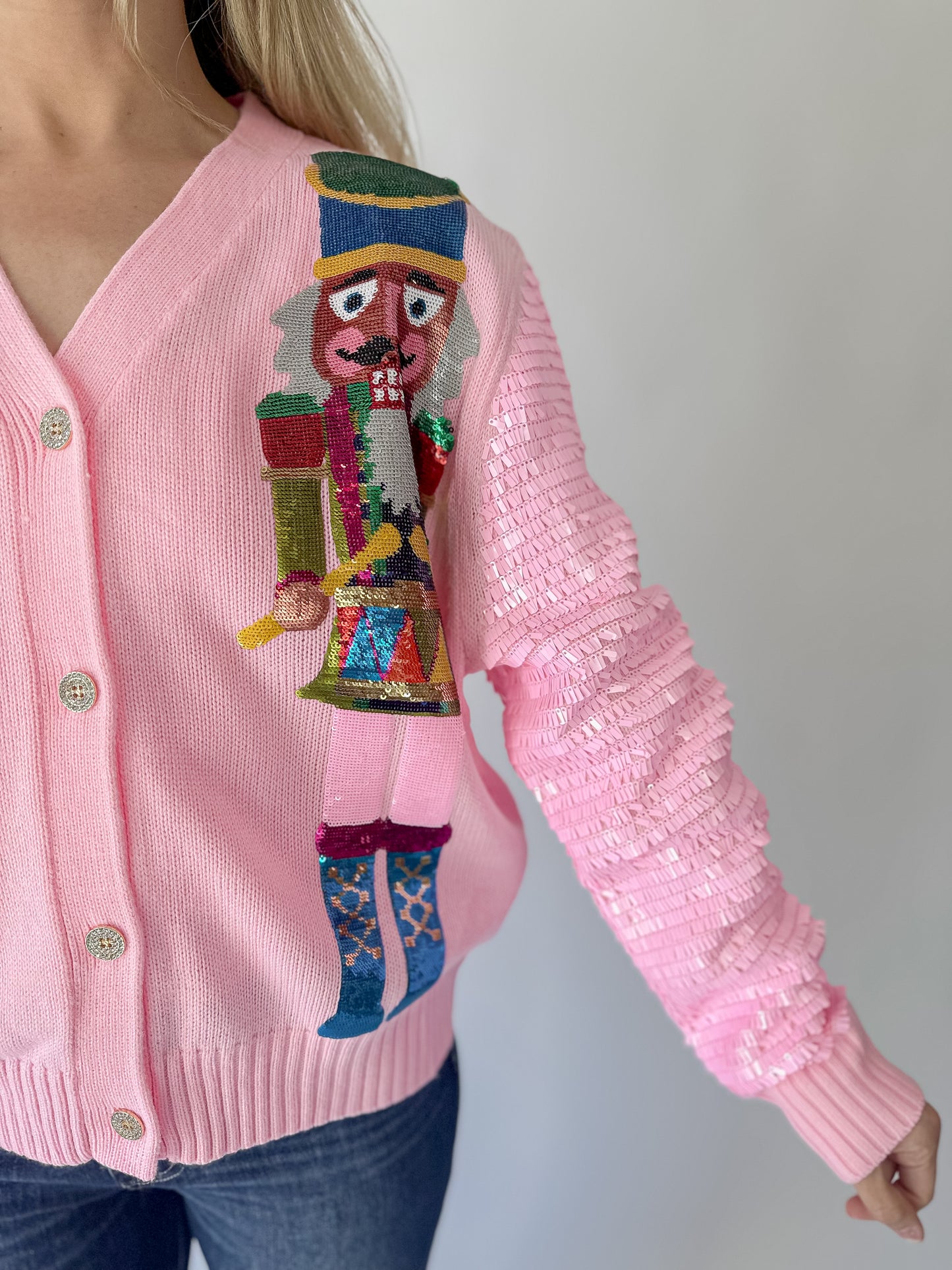 Queen of Sparkles Pink Nutcracker Cardigan