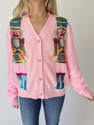 Queen of Sparkles Pink Nutcracker Cardigan