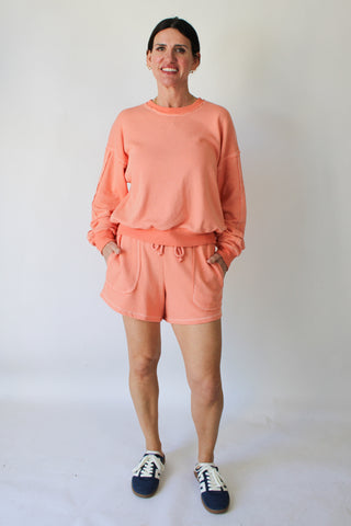Greene Heathered Contrast Stitch Short