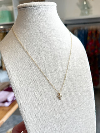 Dainty CZ Cross Necklace