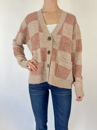 Maia Checkered Cardigan