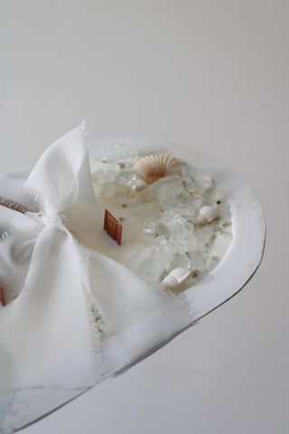 White Dough Bowl Candle - Salty Bubbles