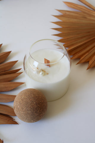 Round Cork Apothecary Candle - Salty Rouge