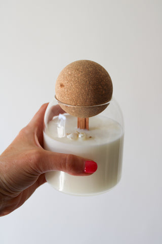 Round Cork Apothecary Candle - Salty Rouge