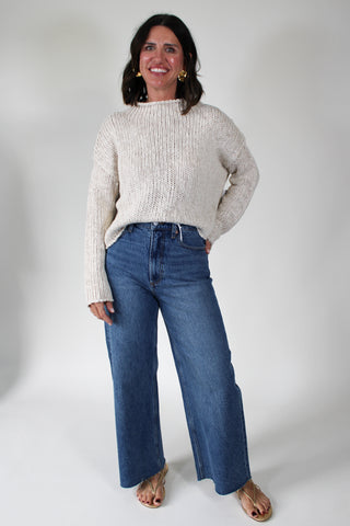 Lana Crop High Rise Ultra Wide Leg Jean - Cityscape