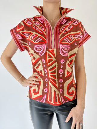 Poppy Pullover - Tribal Palm