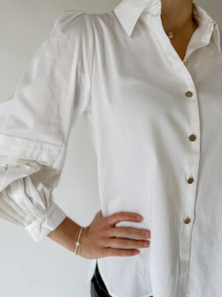 Oxford Top - White Cotton Poplin