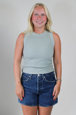 Player Racerback Rib Tank - Moonstone