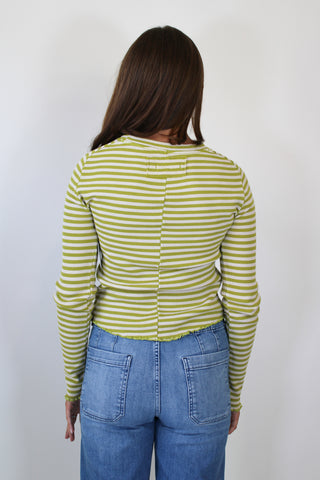Easy Does It Striped Tee - Green Combo
