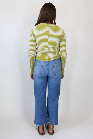 Easy Does It Striped Tee - Green Combo