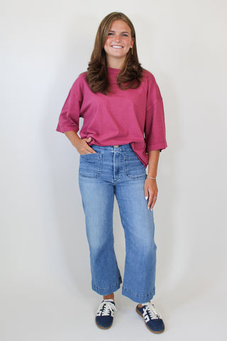 Perfect Oversized Tee - Glass Roses
